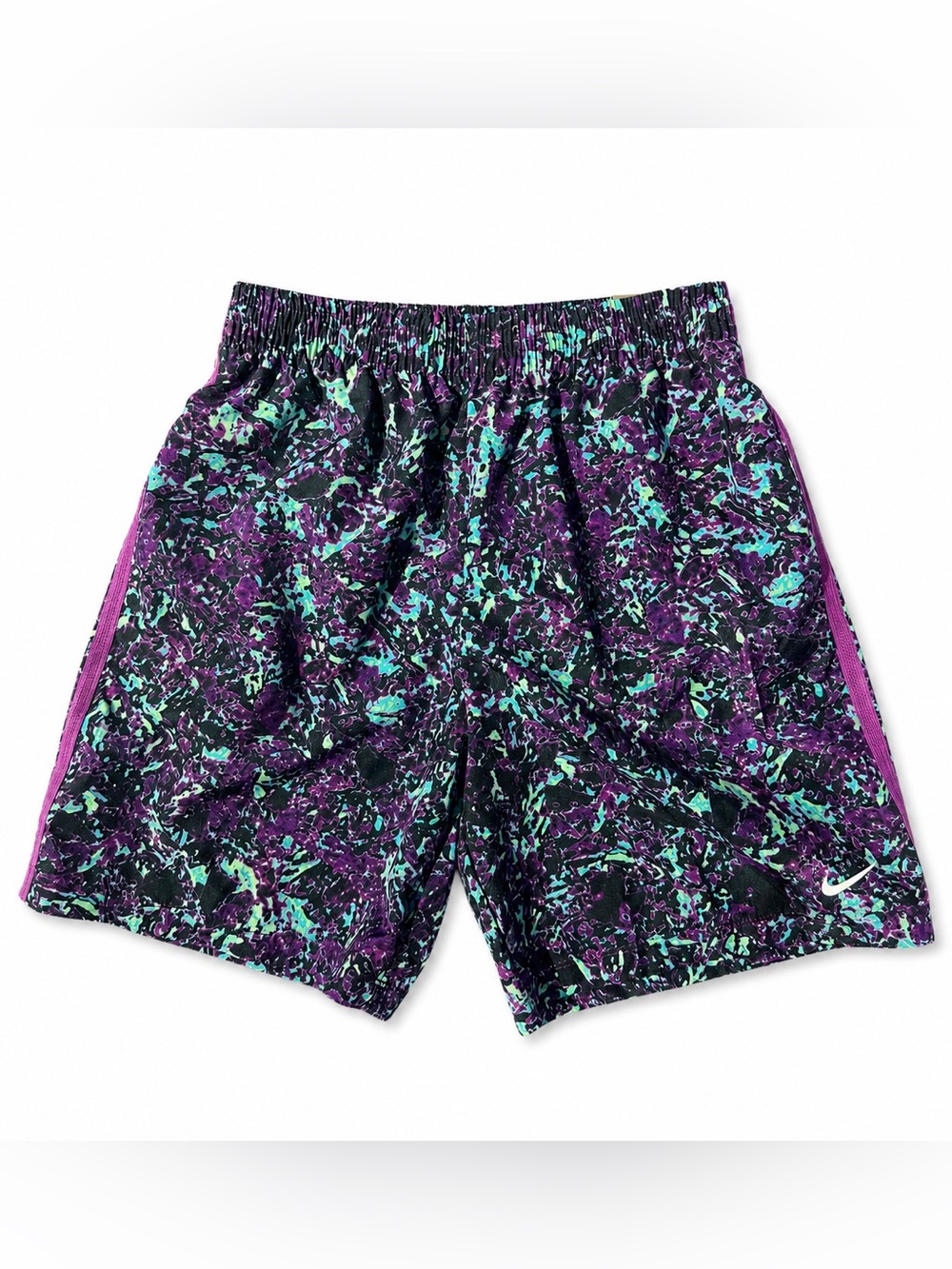 NWT Boy’s Nike Purple & Teal Splatter Training Shorts Size Large